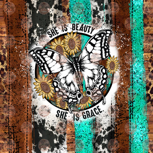 She Is Beauty Tumbler Wrap