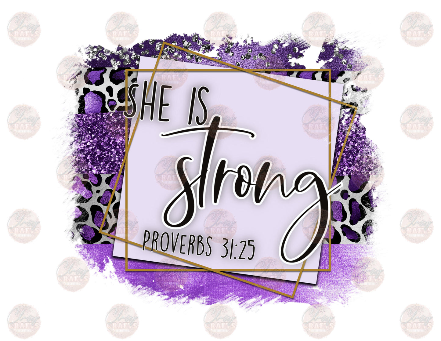 She Is Strong-Purple Transfer