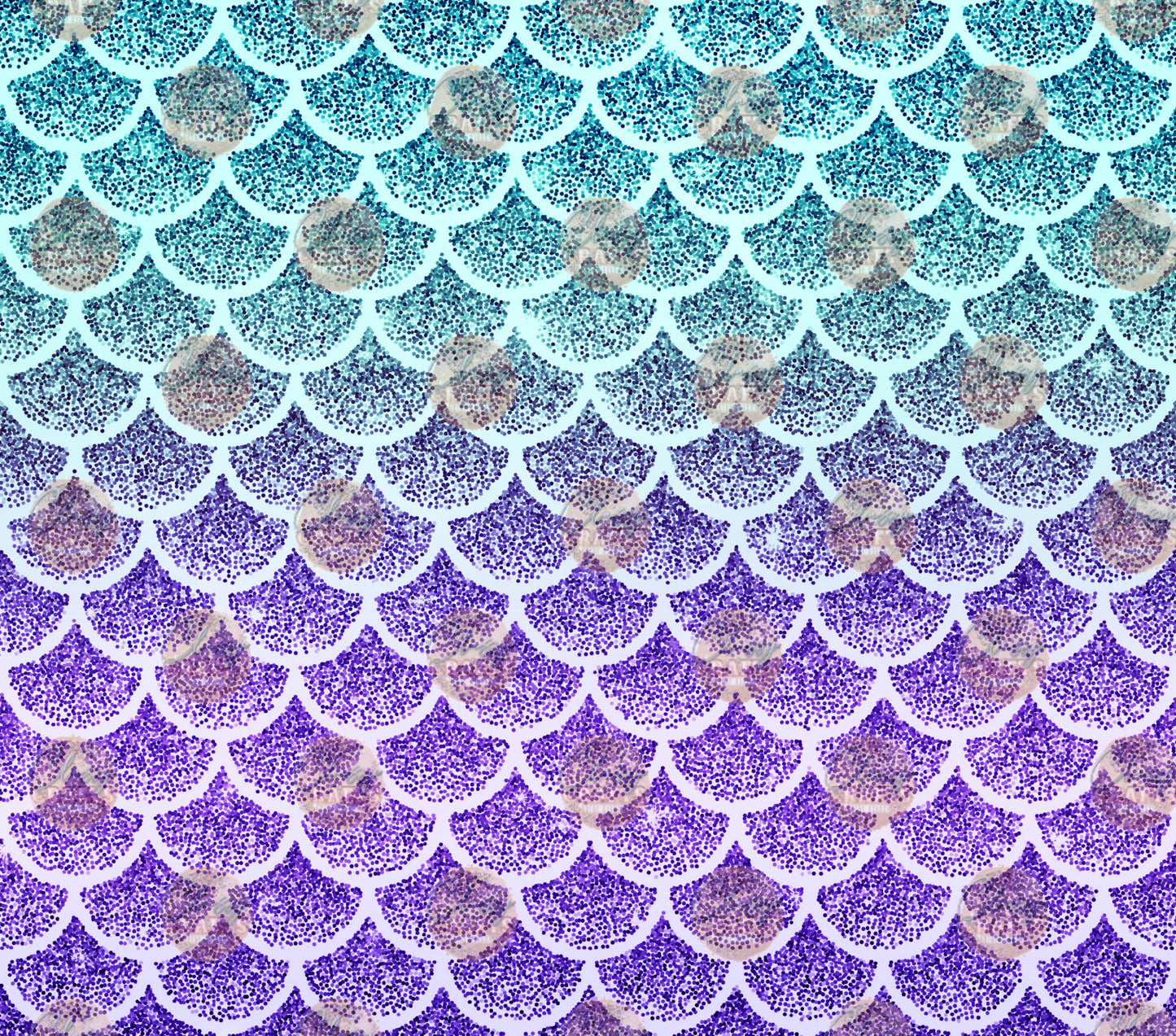 Silver Aqua Indigo 2 Mermaid Tumbler Wrap