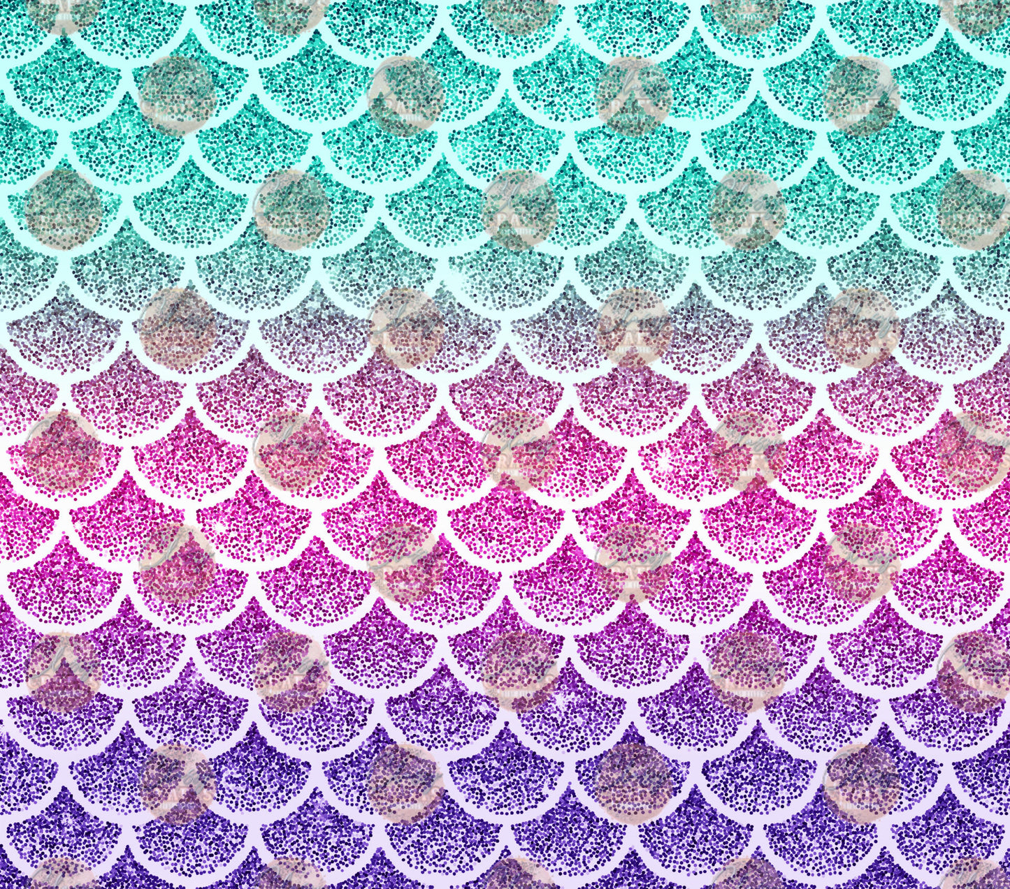 Silver Mint Magenta Indigo Mermaid Tumbler Wrap
