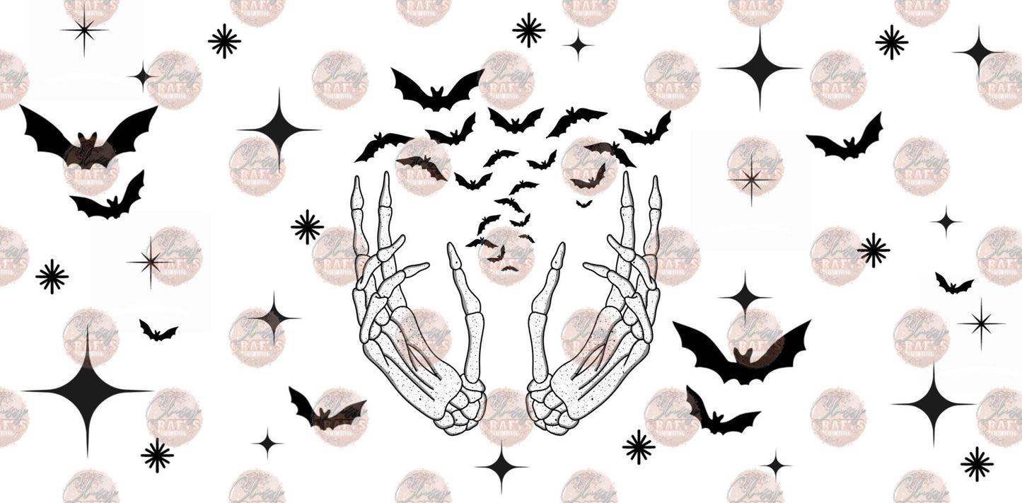 Skellie Hand Bat 16oz Libbey Wrap