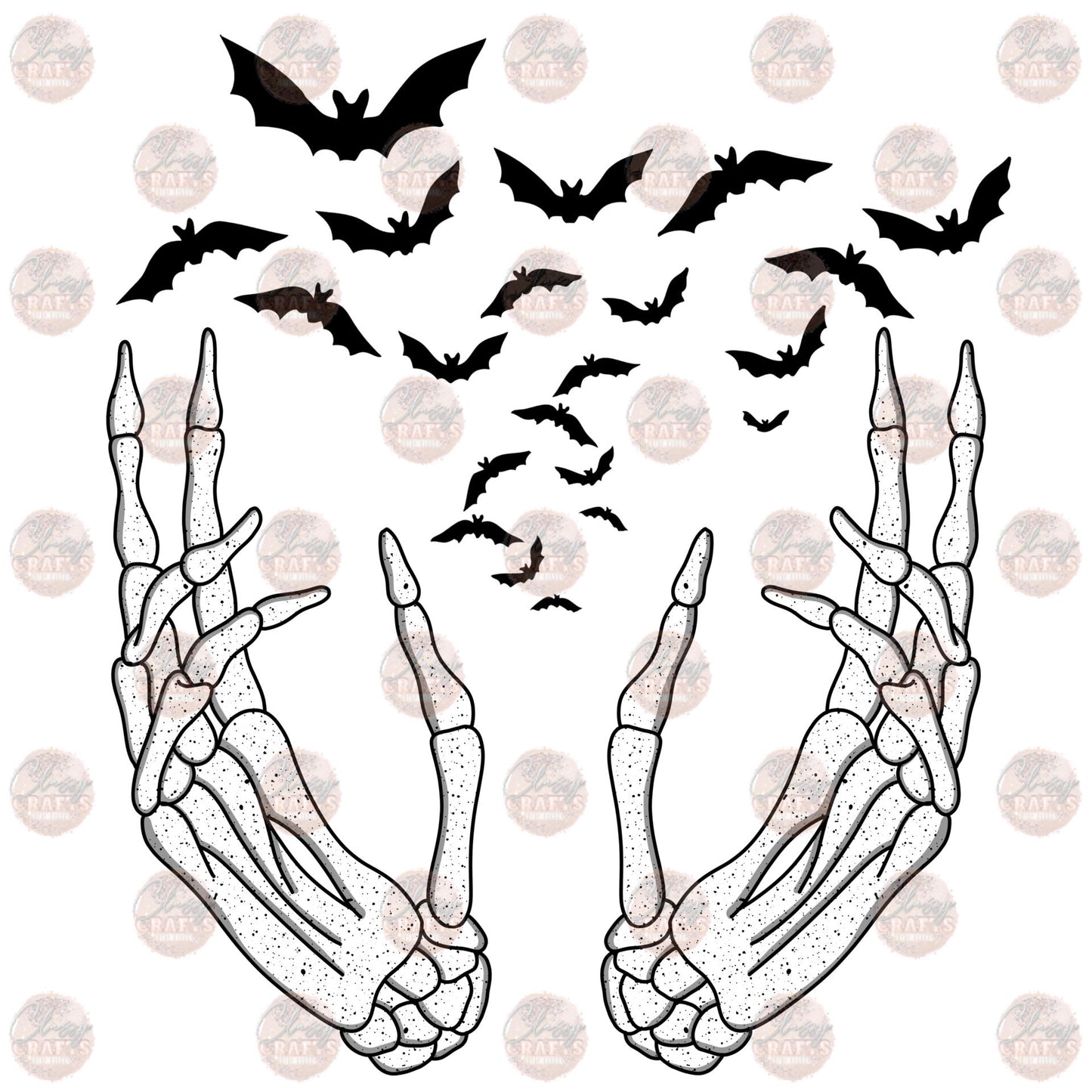 Skellie Hand Bat Transfer