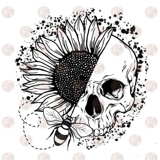 Skellie Sunflower B&W Transfer