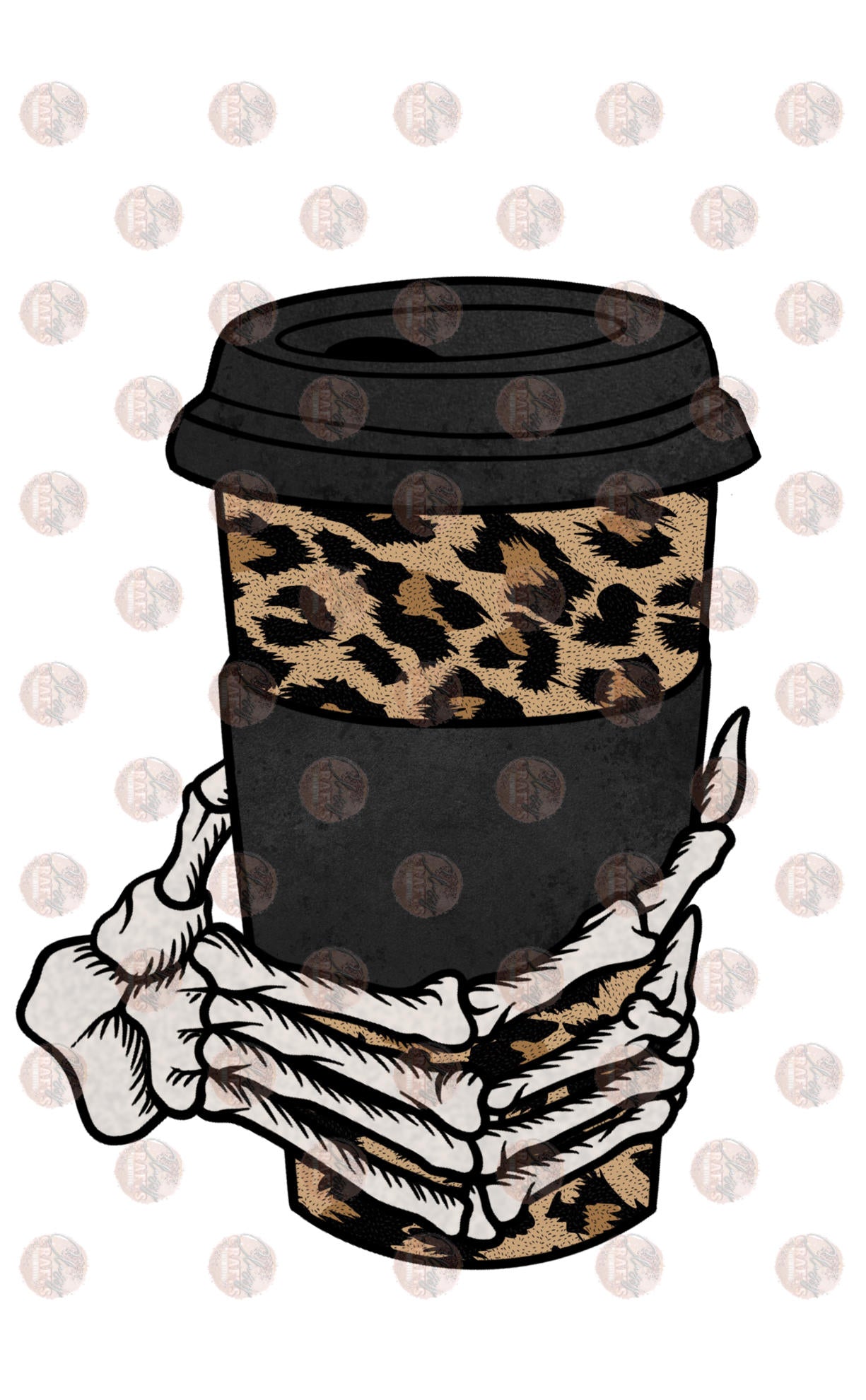 Skelly Coffee Leopard Transfer