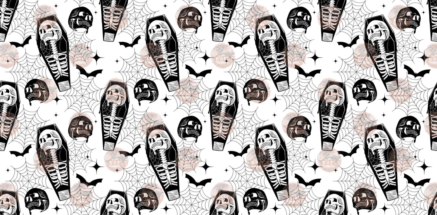 Skelly Coffin 2 16oz Libbey Wrap