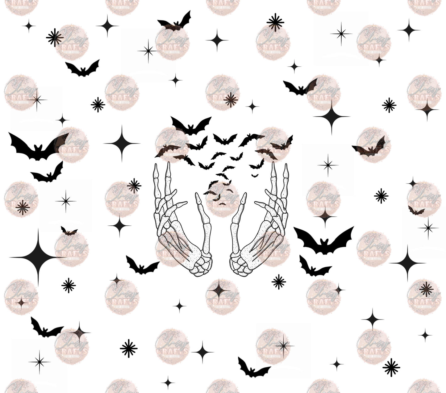 Skellie Hand Bat 2 Tumbler Wrap