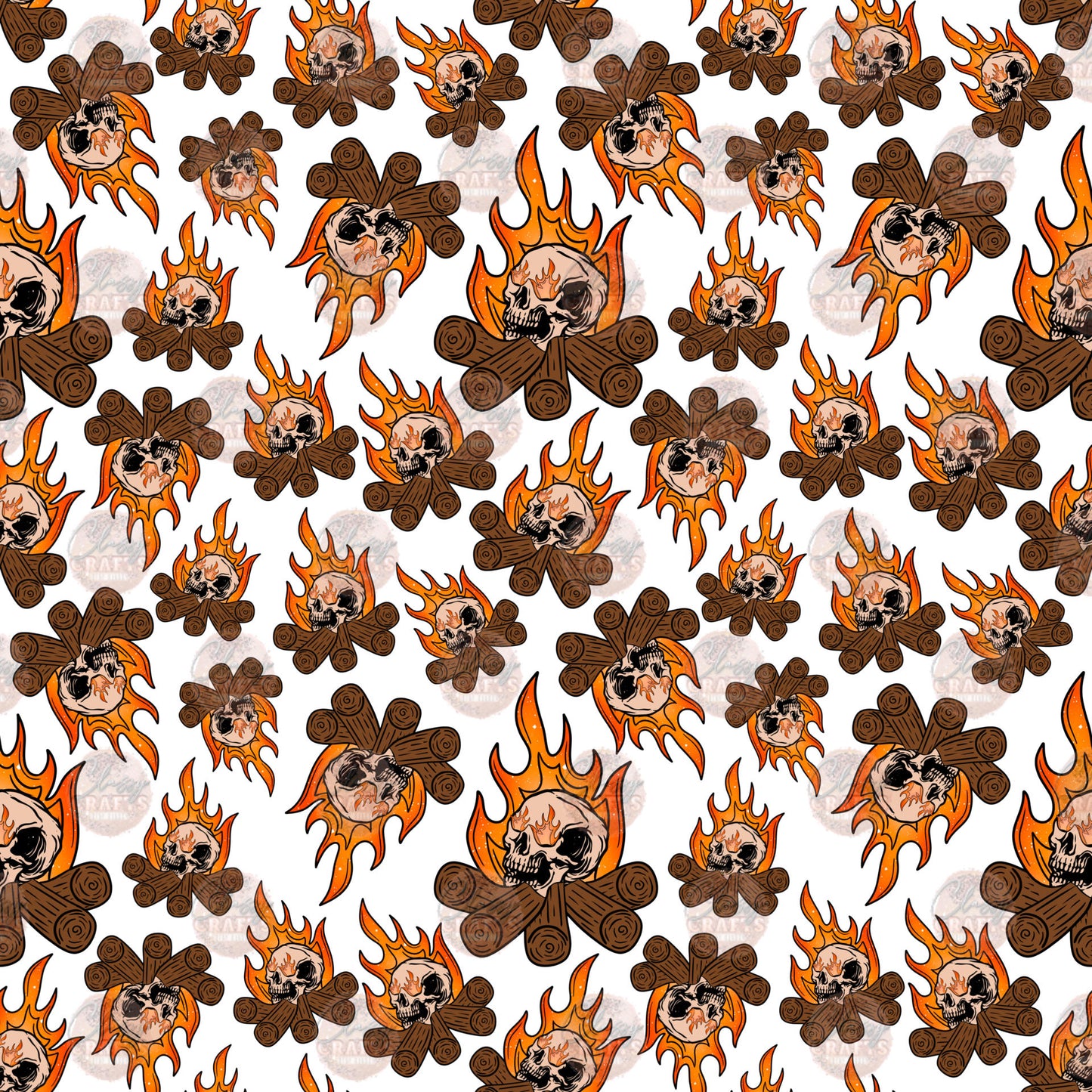 Skull Fire 1 Seamless Wrap