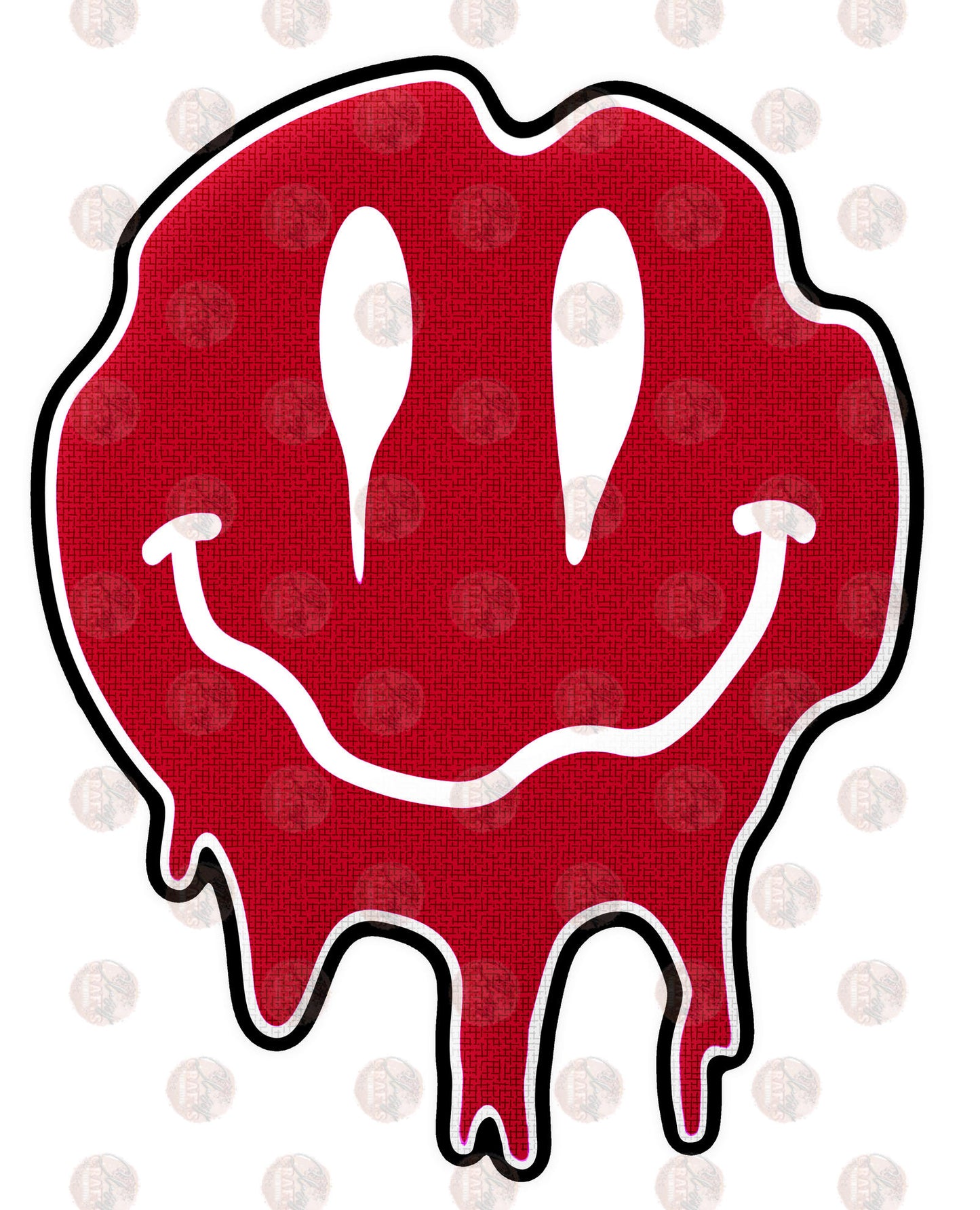 Smiley Drip Red Transfer