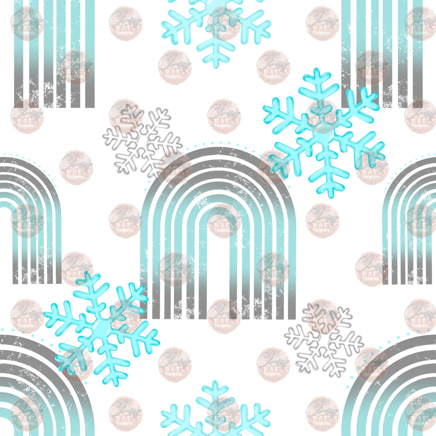 Snow Rainbow 1 Seamless Wrap - Sublimation Transfer