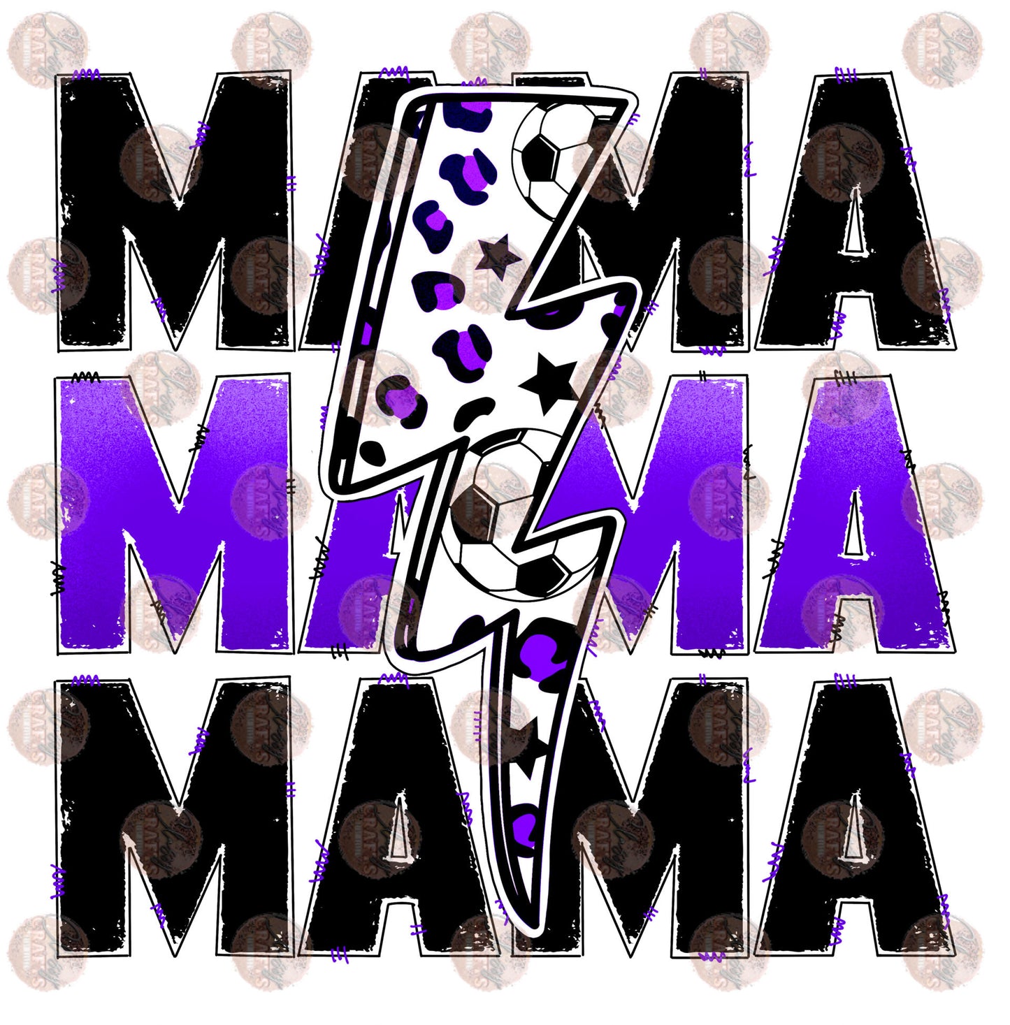 Soccer Mama Purple Transfer