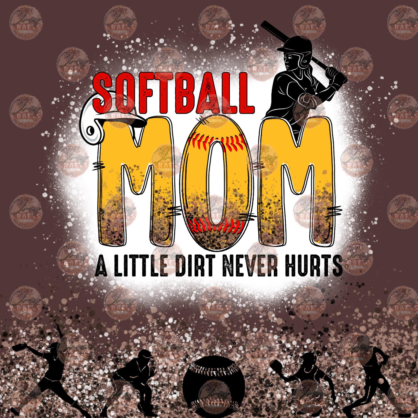 Softball Mom Tumbler Wrap - Sublimation Transfer
