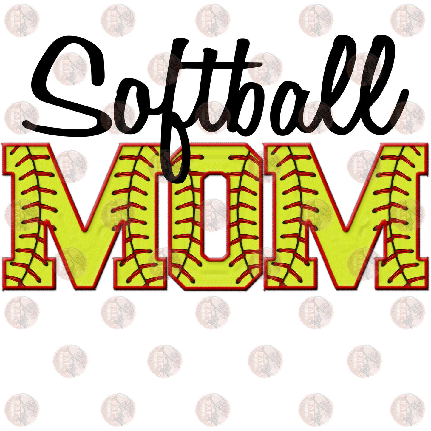 Softball Mom Laces Transfer