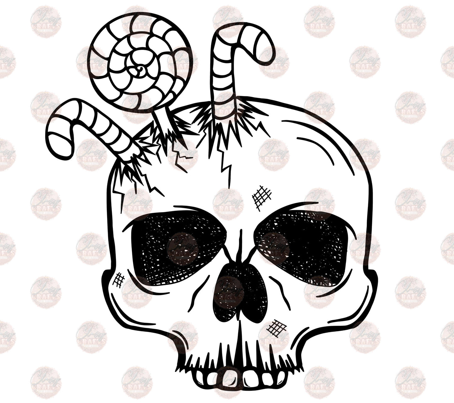 Sorta Twisted Skull Transfer