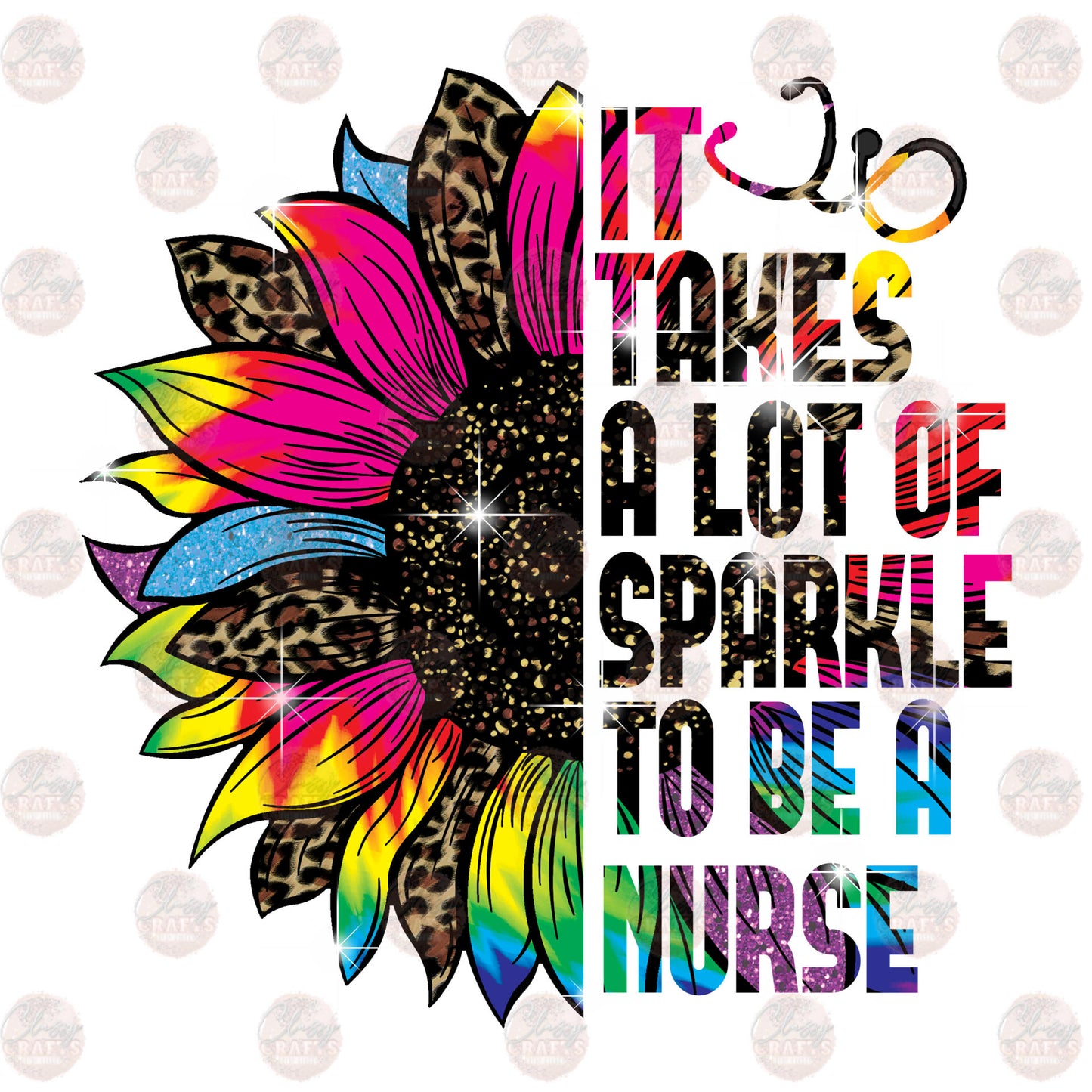 Sparkles- Nurse- Sunflower Transfer