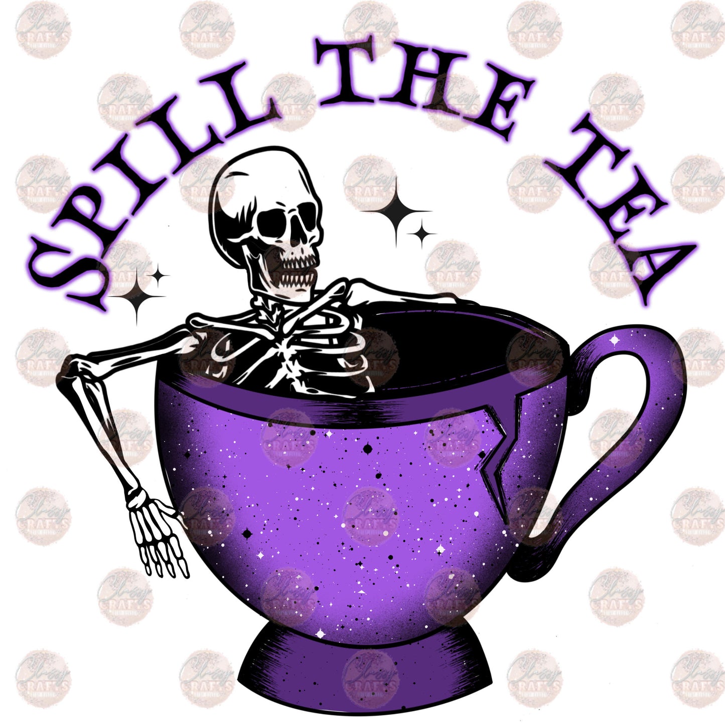 Spill The Tea Purple Transfer