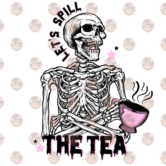 Spill The Tea Skelly Transfer