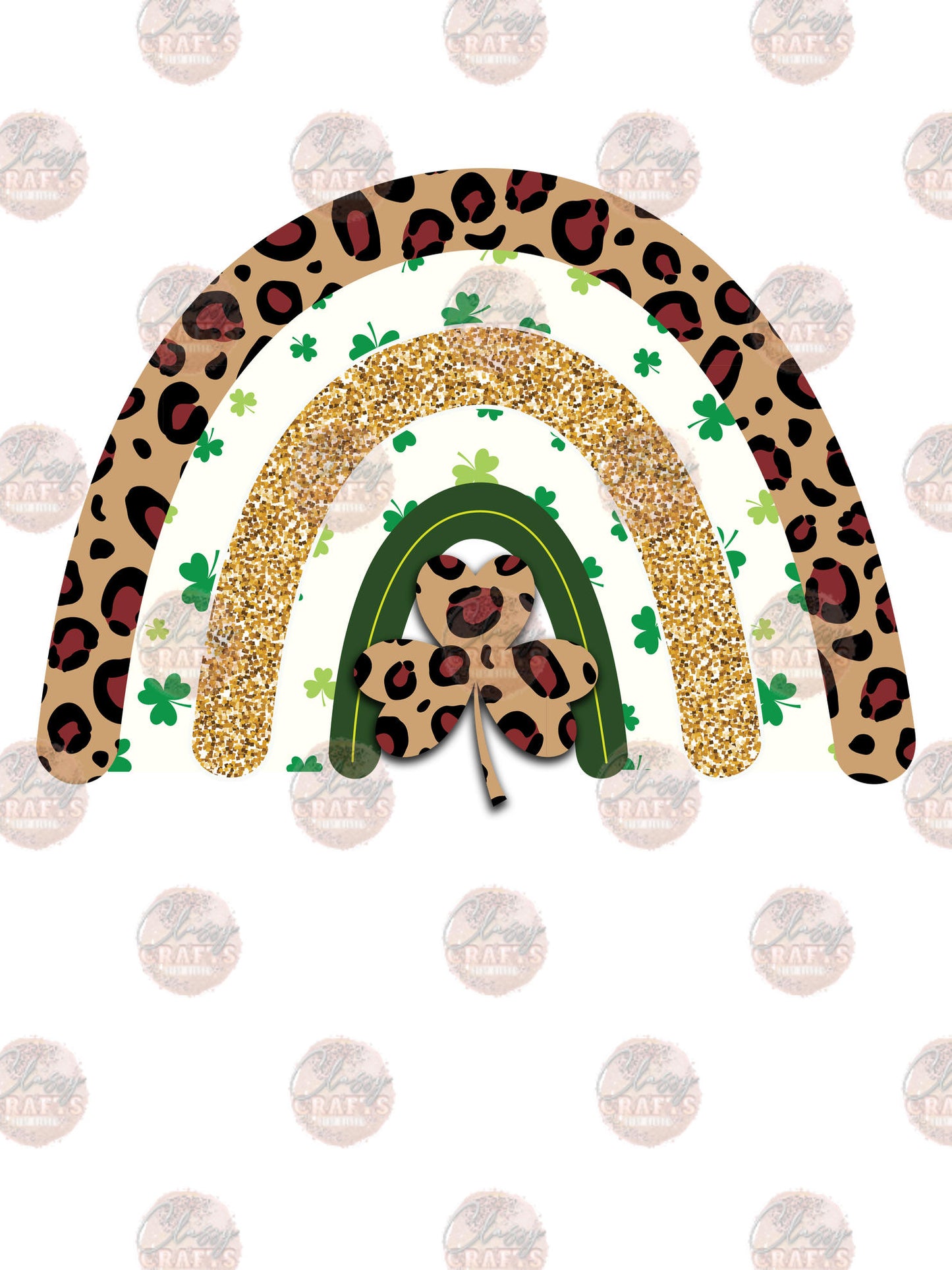 St. Patrick Leopard Rainbow Transfer