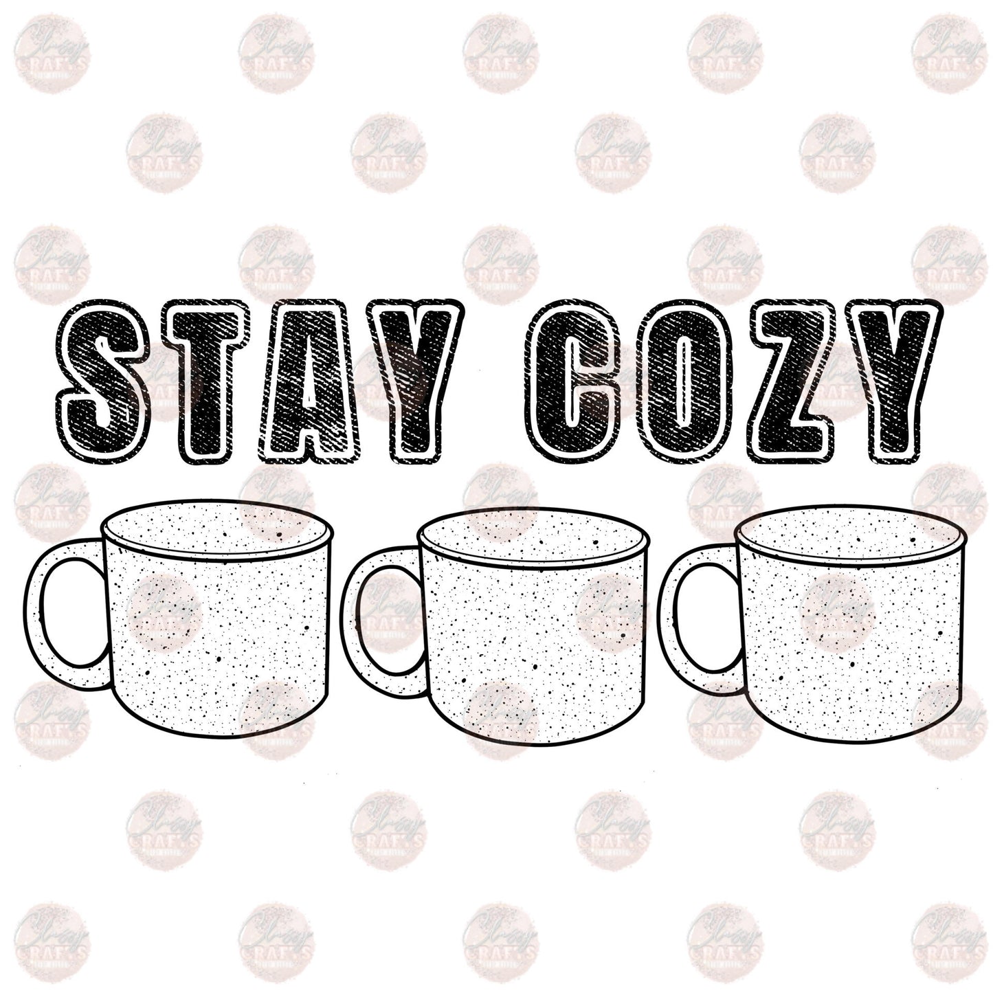 Stay Cozy Black Transfer