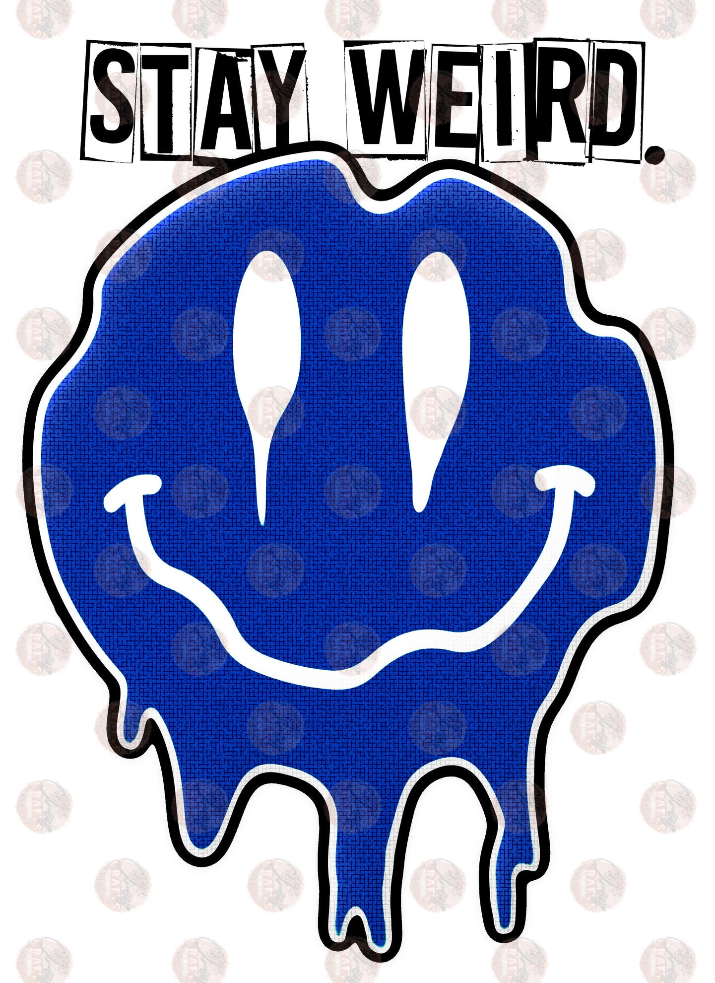 Stay Weird Blue Transfer