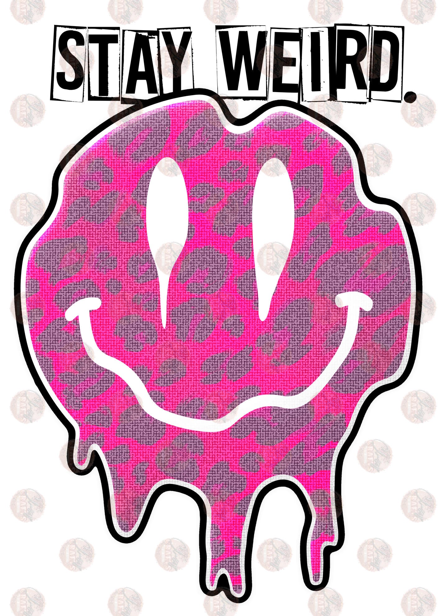 Stay Weird Pink Cheetah Transfer