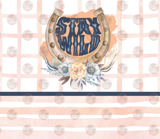 Stay Wild Horseshoe Tumbler Wrap