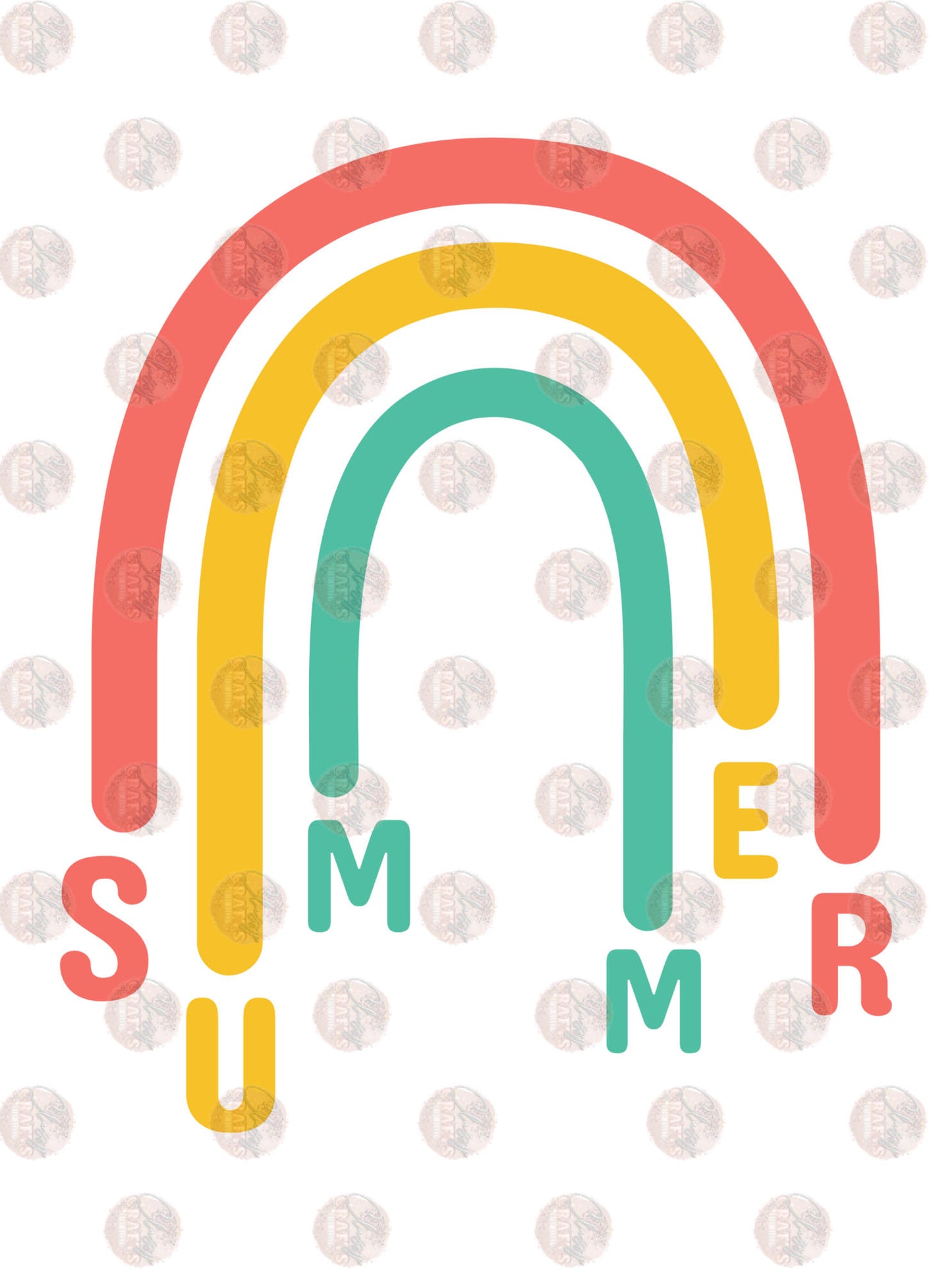 Summer Boho Rainbow Transfer