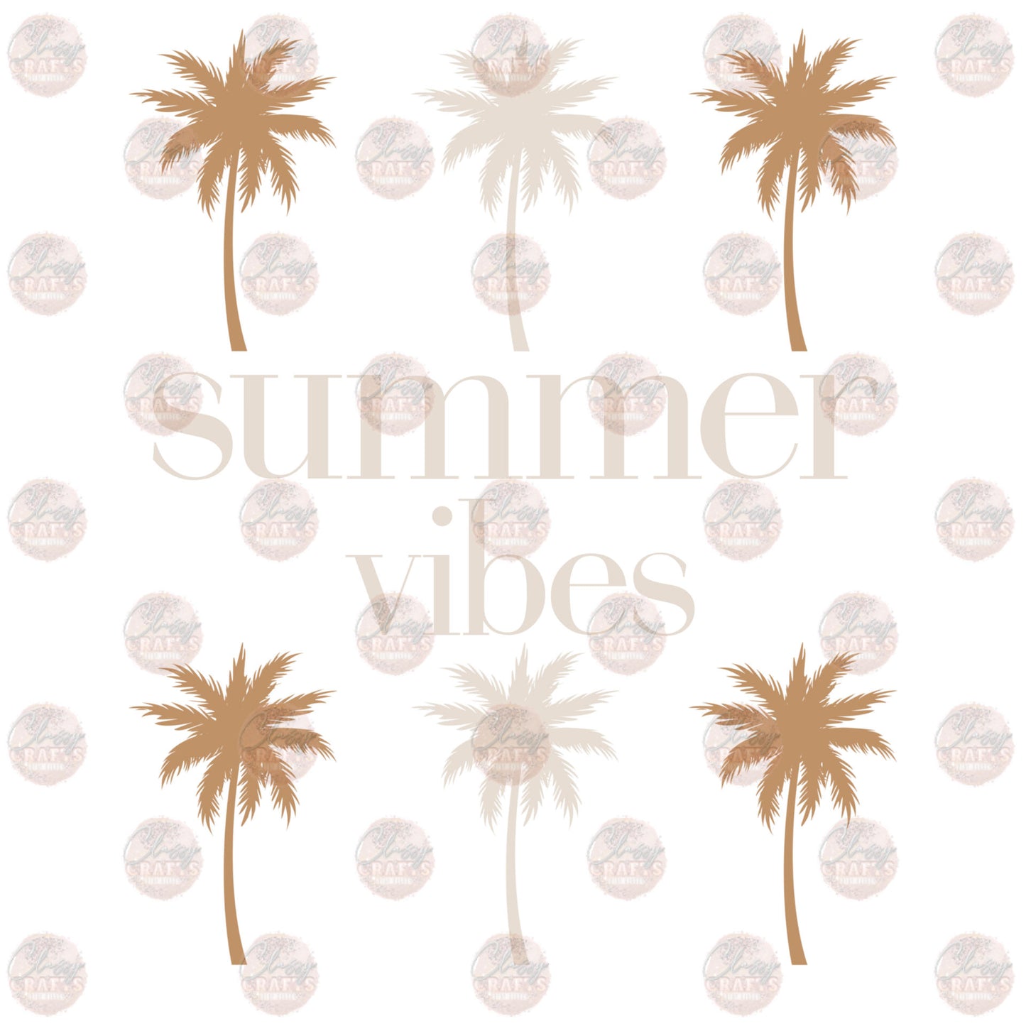 Summer Vibes Palm Trees Transfer