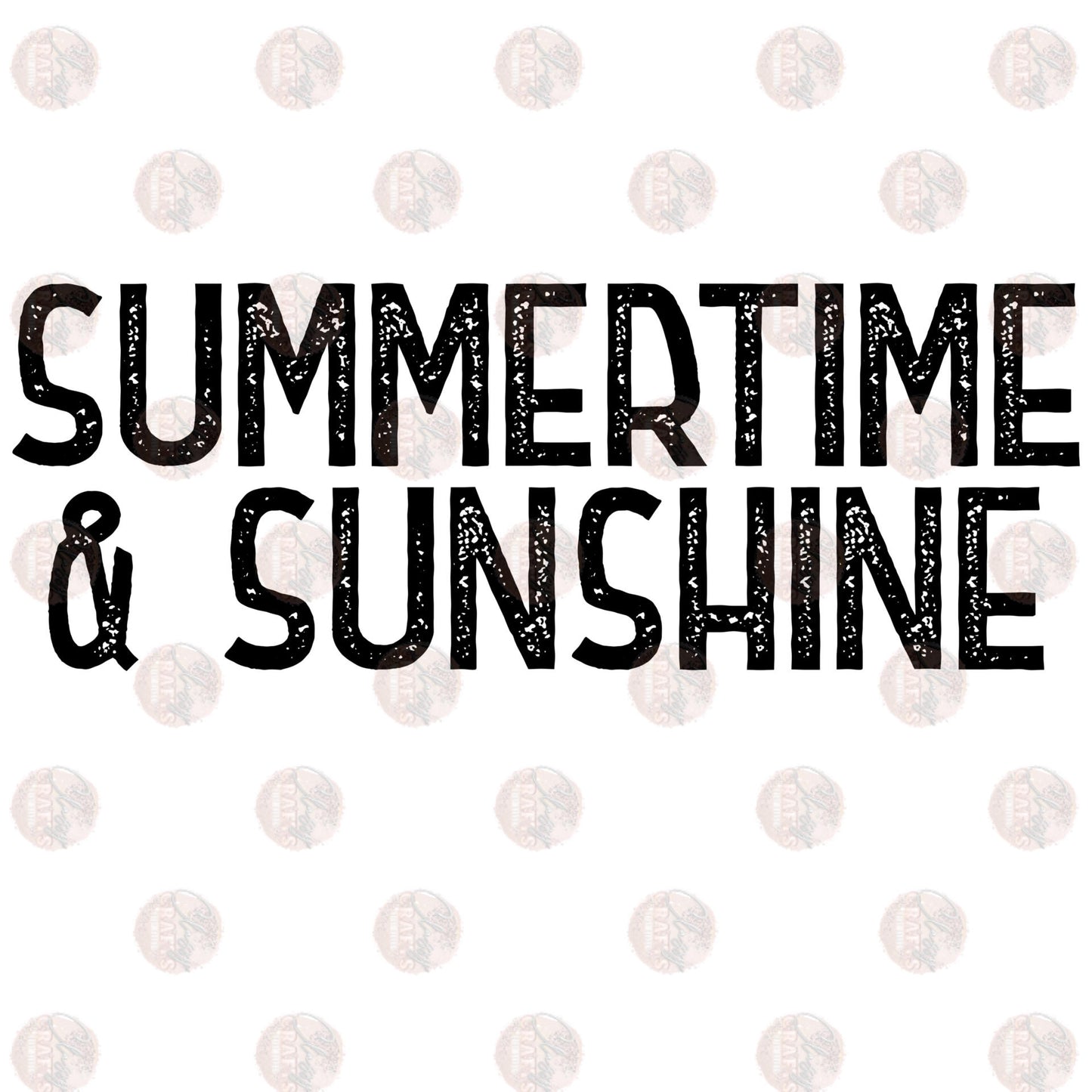 Summertime & Sunshine Black Transfer