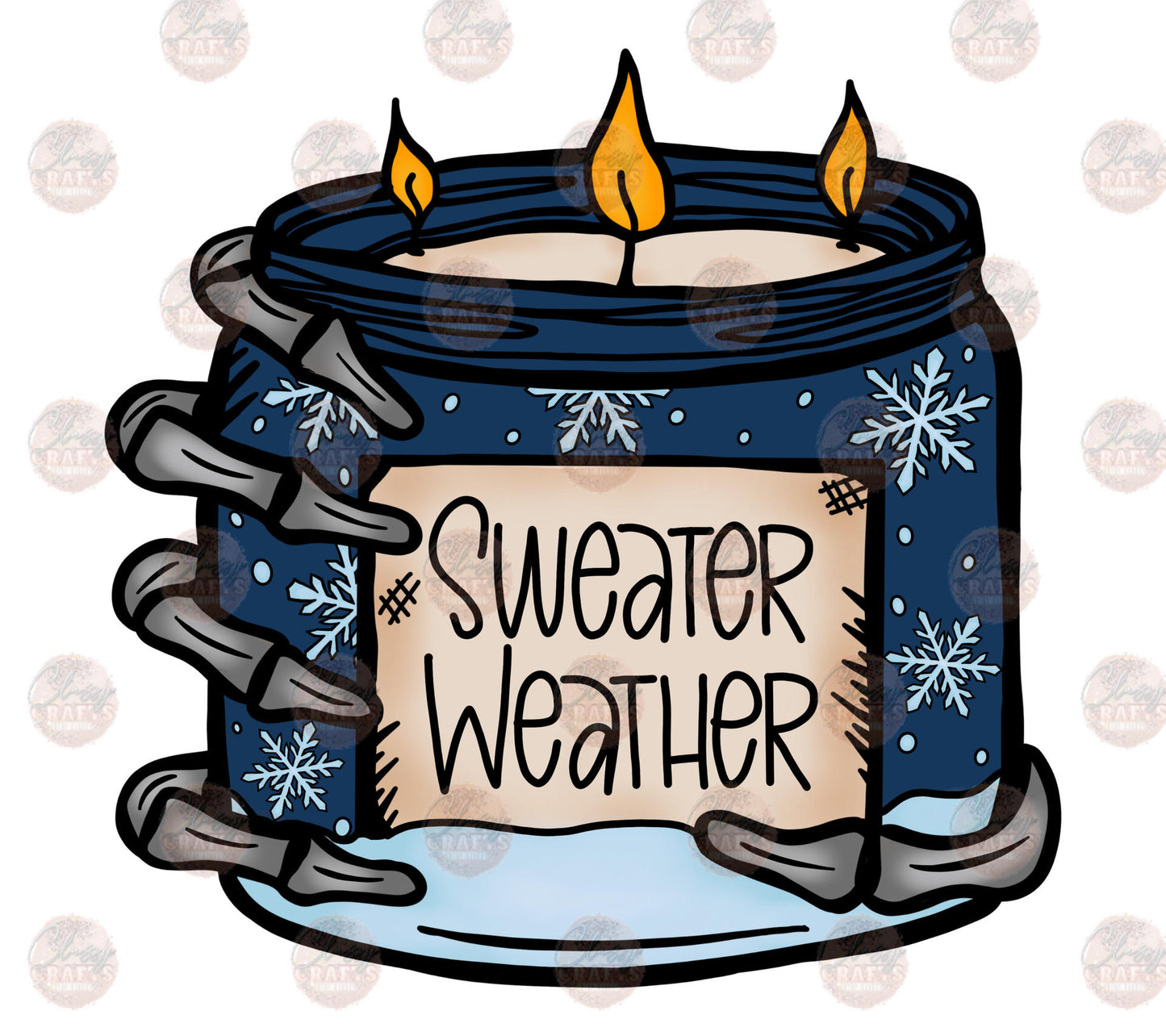 Sweater Weather Candle Transfer