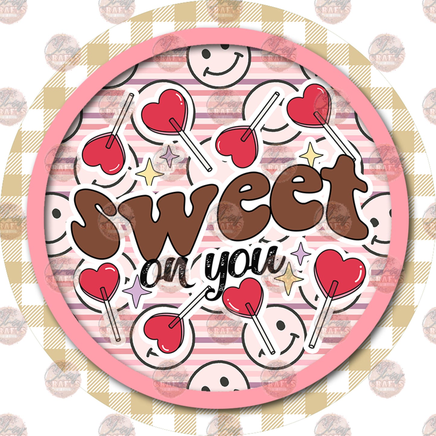 Sweet Smiley Car Coaster - Sublimation Transfer