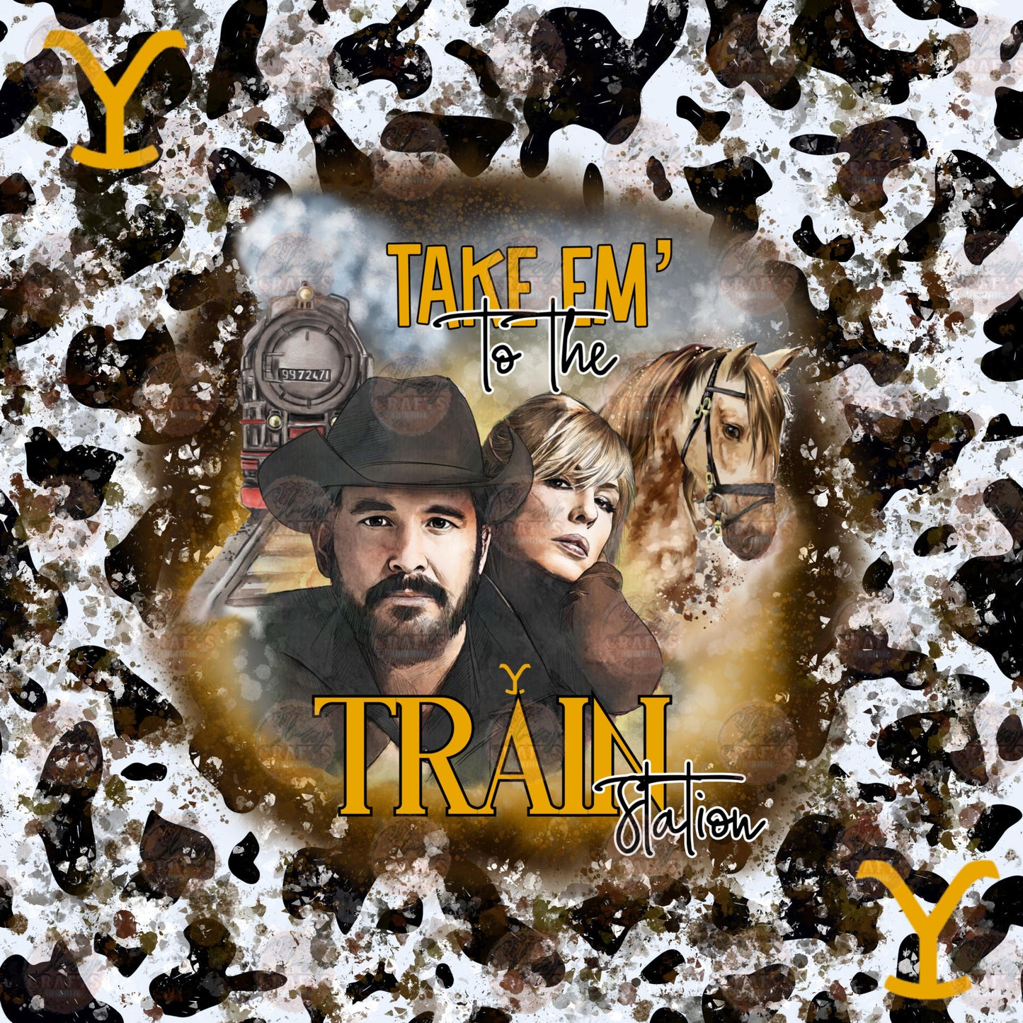 Take Em To The Train Station Tumbler Wrap