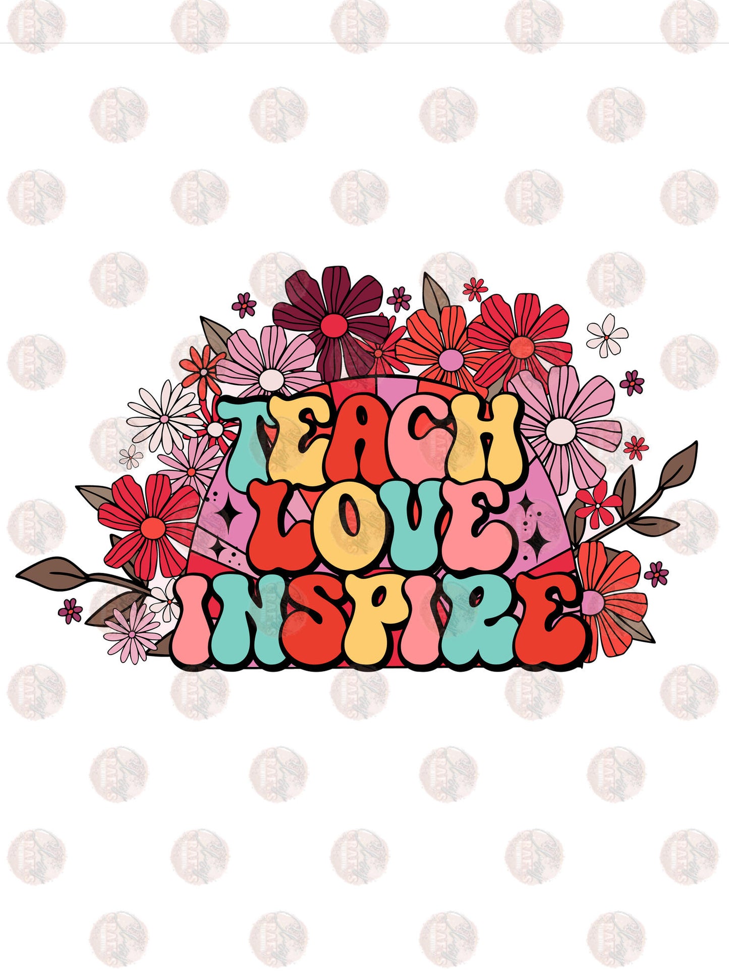 Teach Love Inspire Boho Transfer