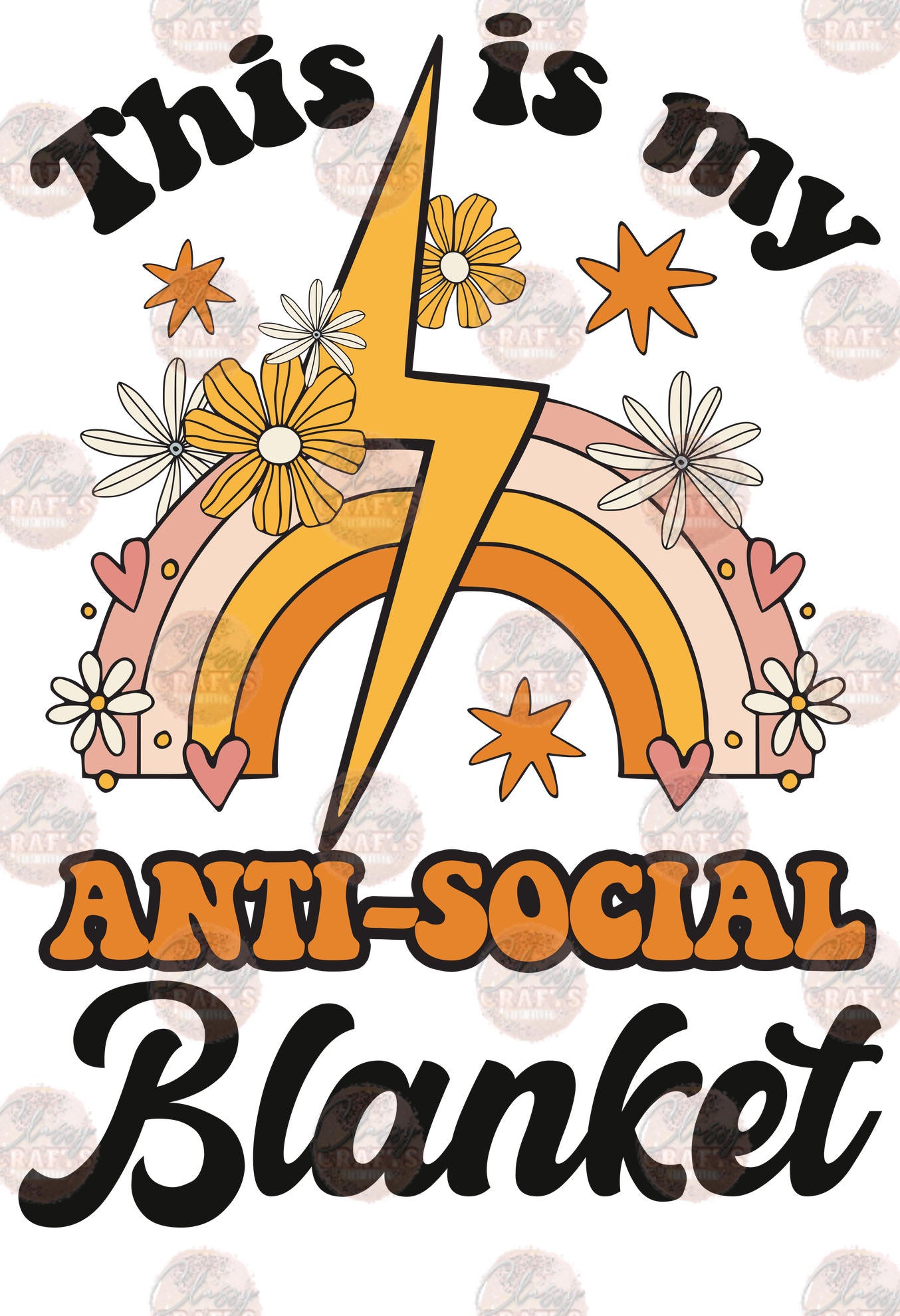 This Is My Antisocial Blanket Design - Blanket Sublimation Transfer