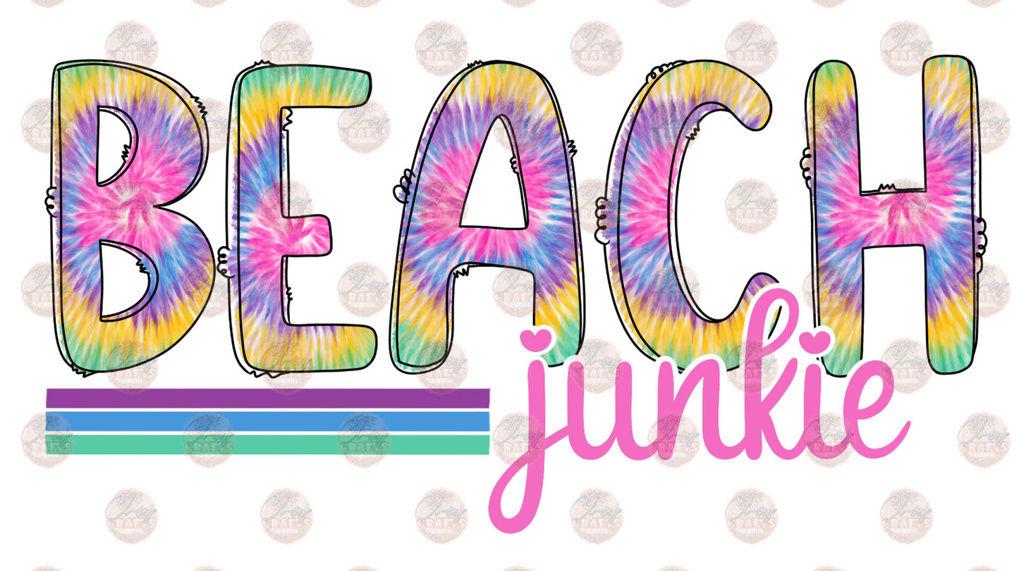 Tie Dye Beach Junkie Transfer