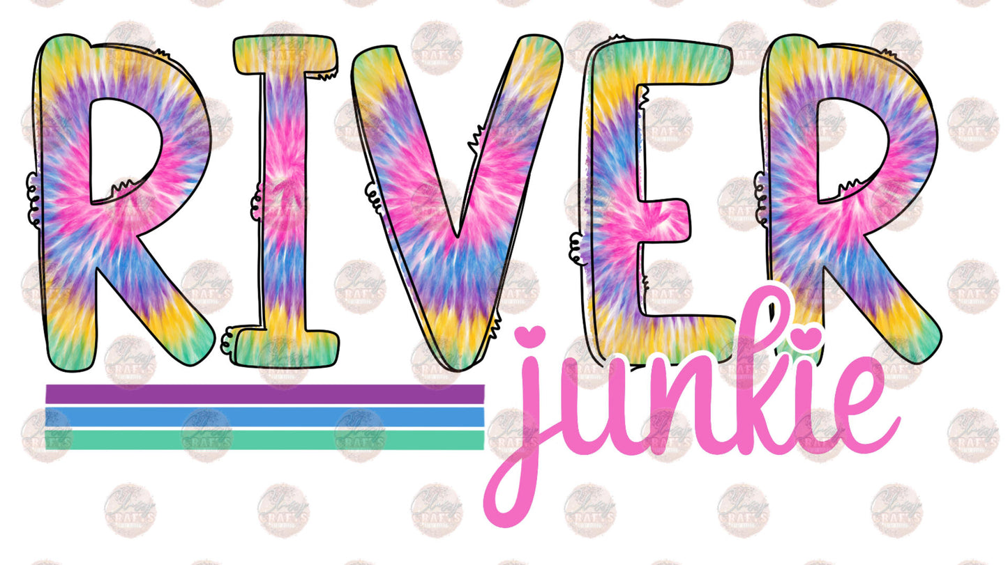 Tie Dye River Junkie Transfer