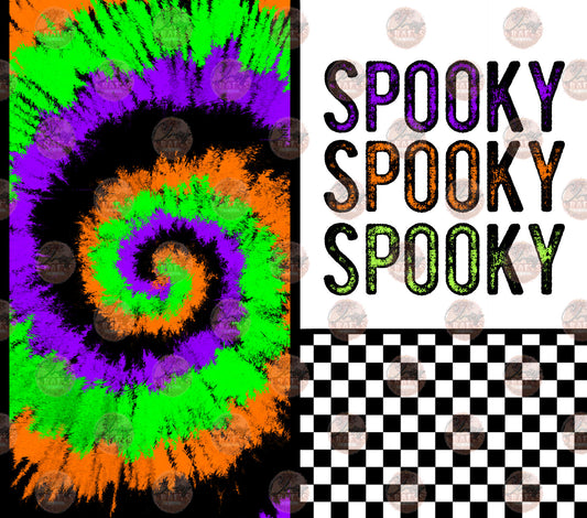 Tie Dye Spooky Tumbler Wrap
