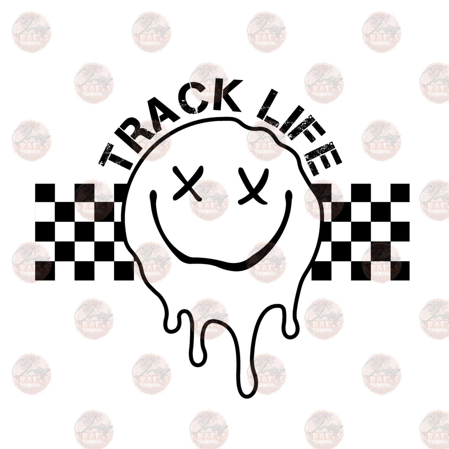 Track Life Smiley Transfer