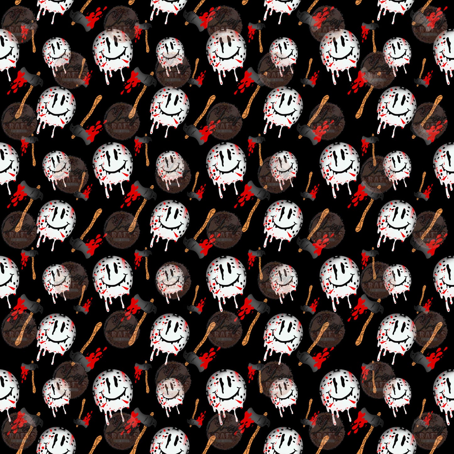 True Crime Smiley Seamless 2 - Sublimation Transfer