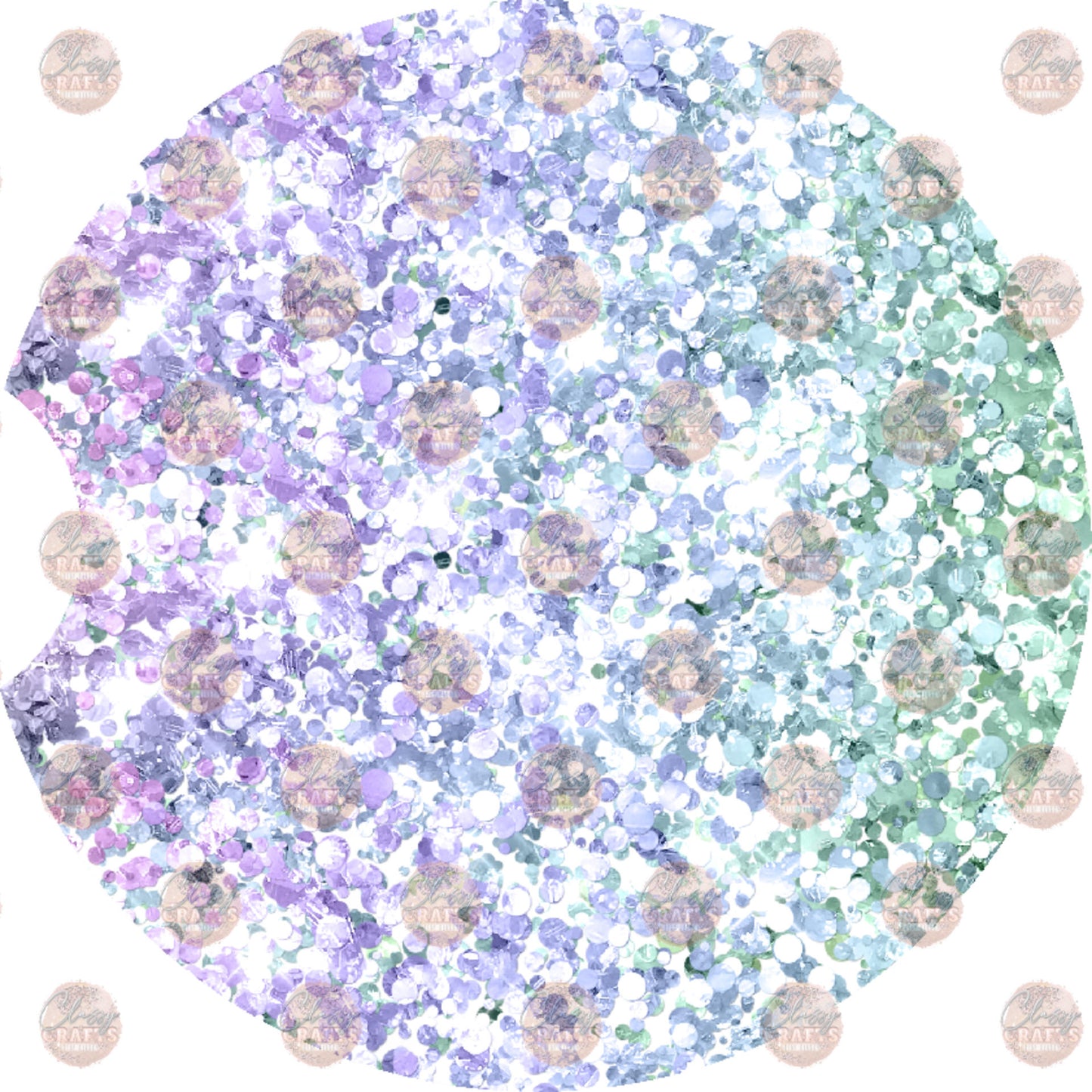 Unicorn Rainbow 2 Glitter Car Coaster - Sublimation Transfer