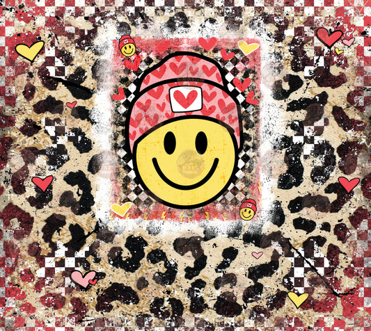 Valentine Smiley Tumbler Wrap