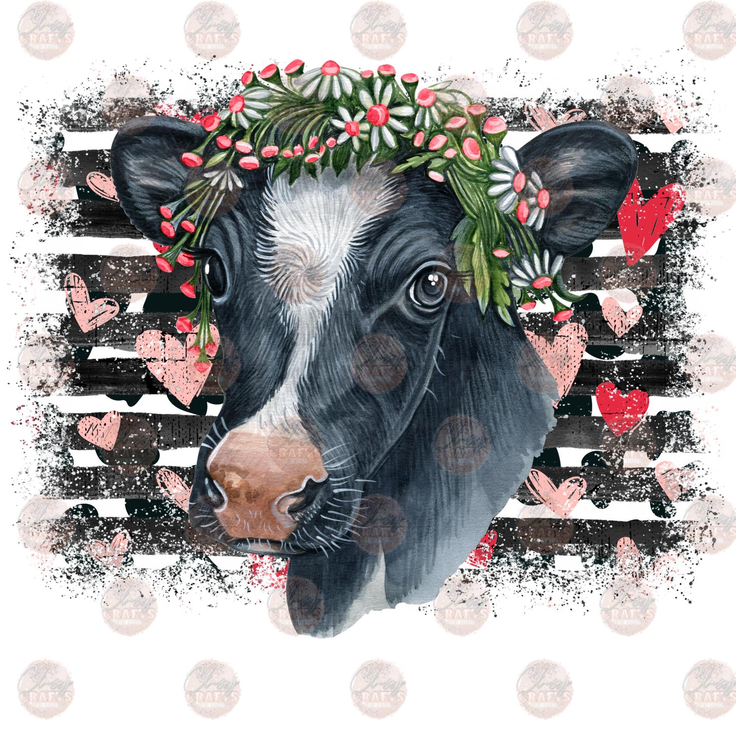Valentines Cow 1 Transfer