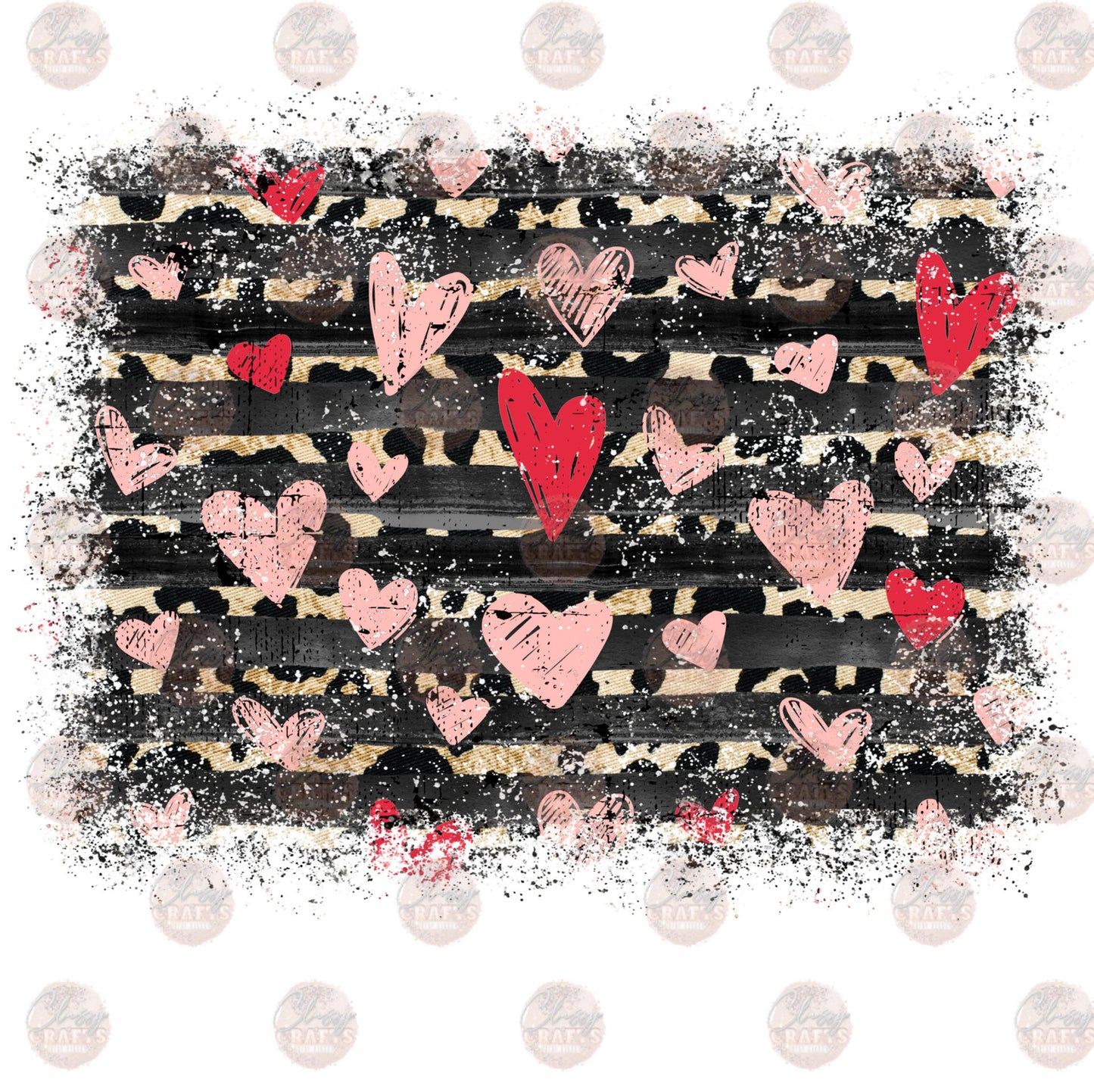 Valentines Leopard Sleeve Transfer