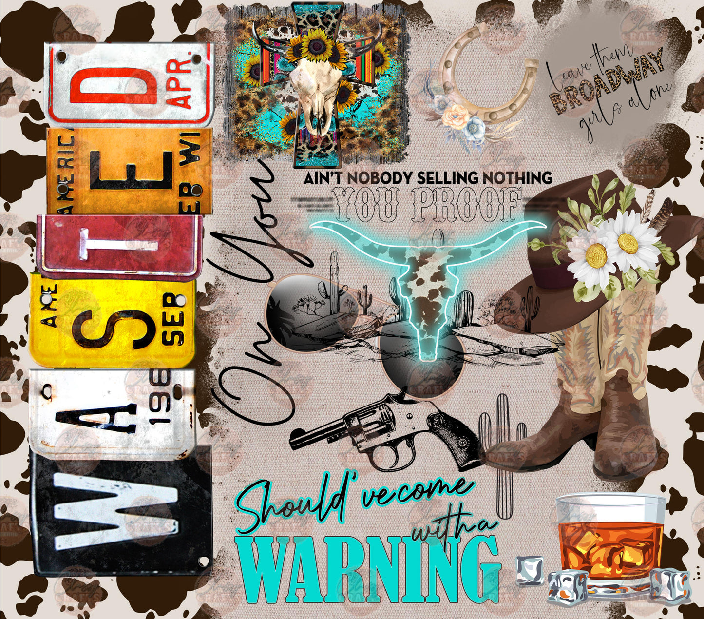 Wasted Cowboy Tumbler Wrap