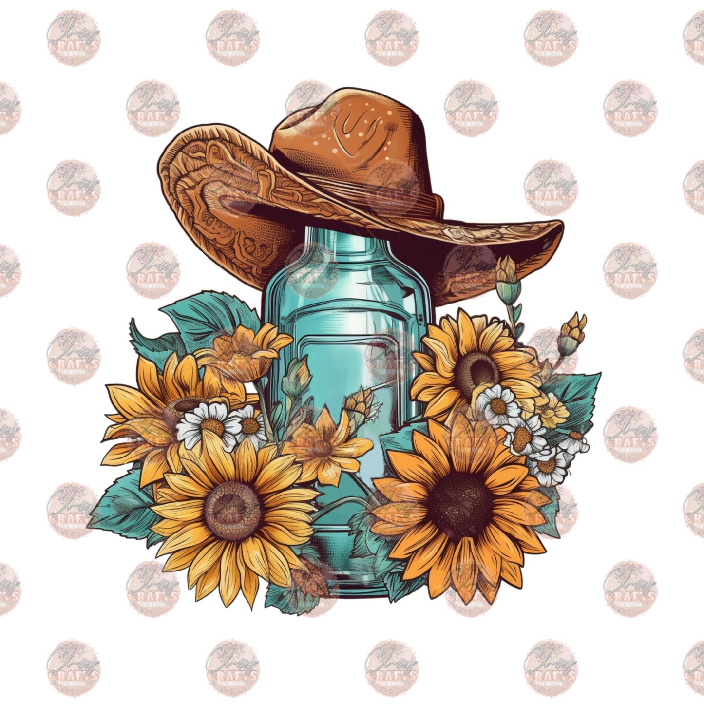 Wasted On You Sunflower Matching Pocket Transfer