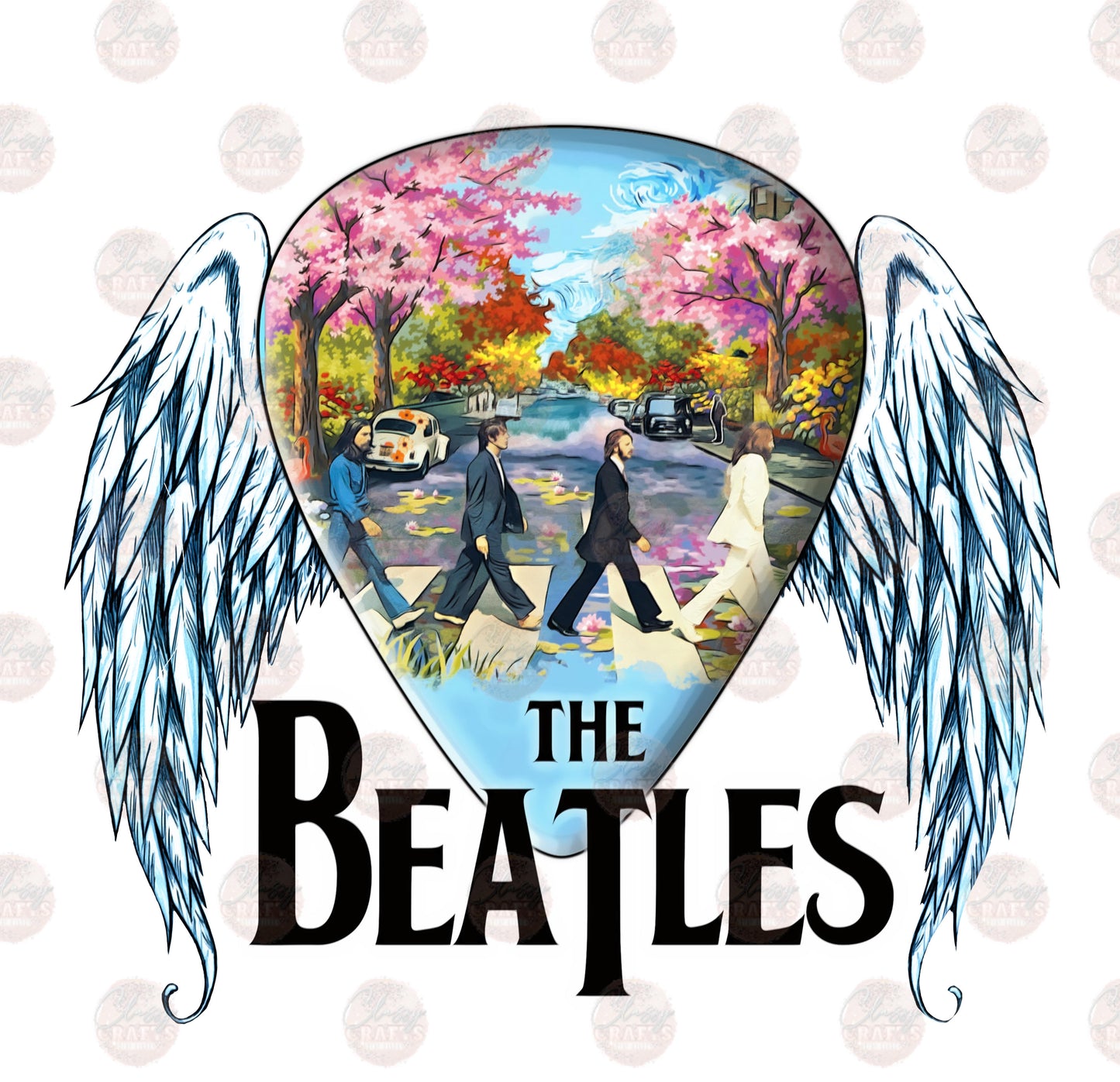 White Wing Guitar Pick Transfer