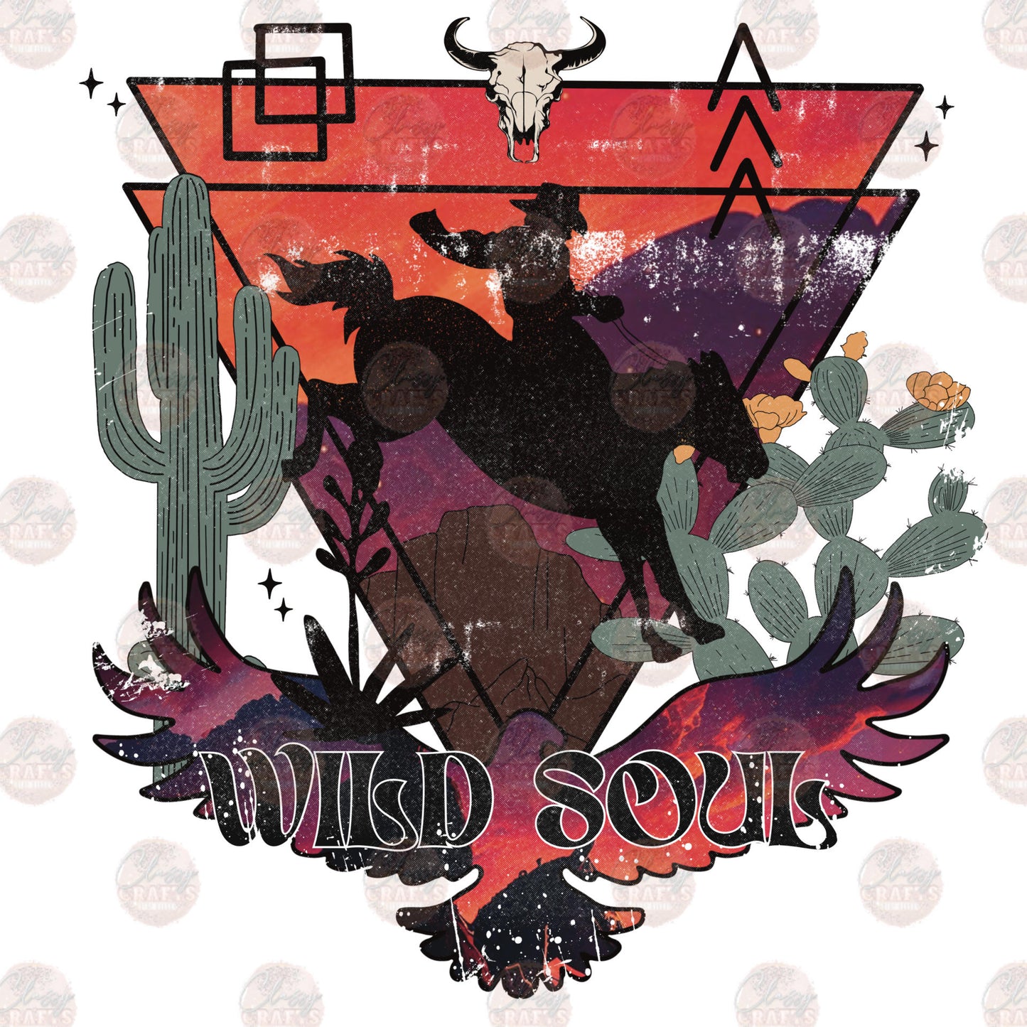 Wild Soul Bucking Horse Transfer