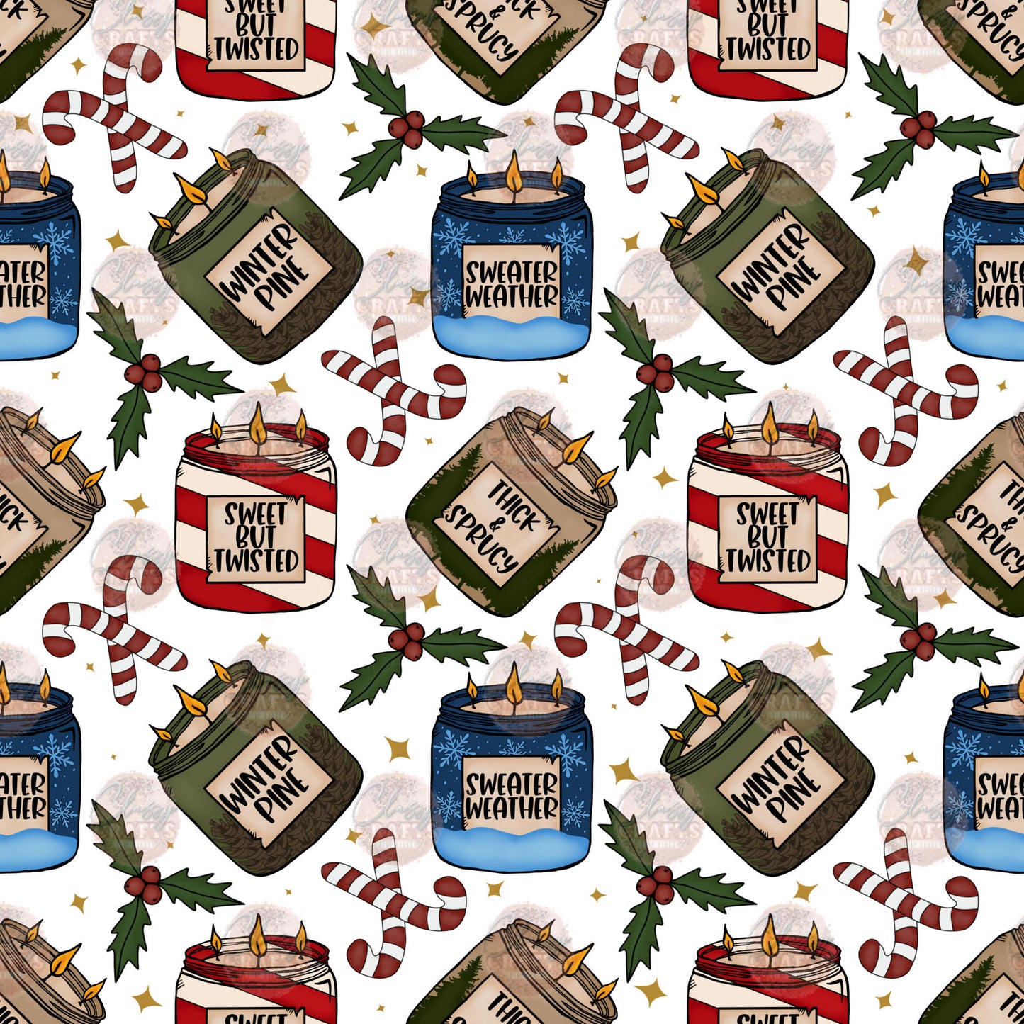 Winter Candle Seamless Wrap