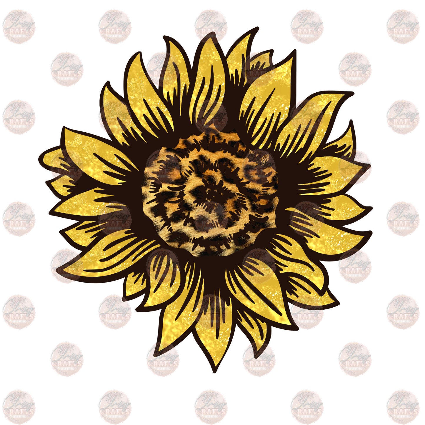 Yellow Leopard Sunflower Transfer