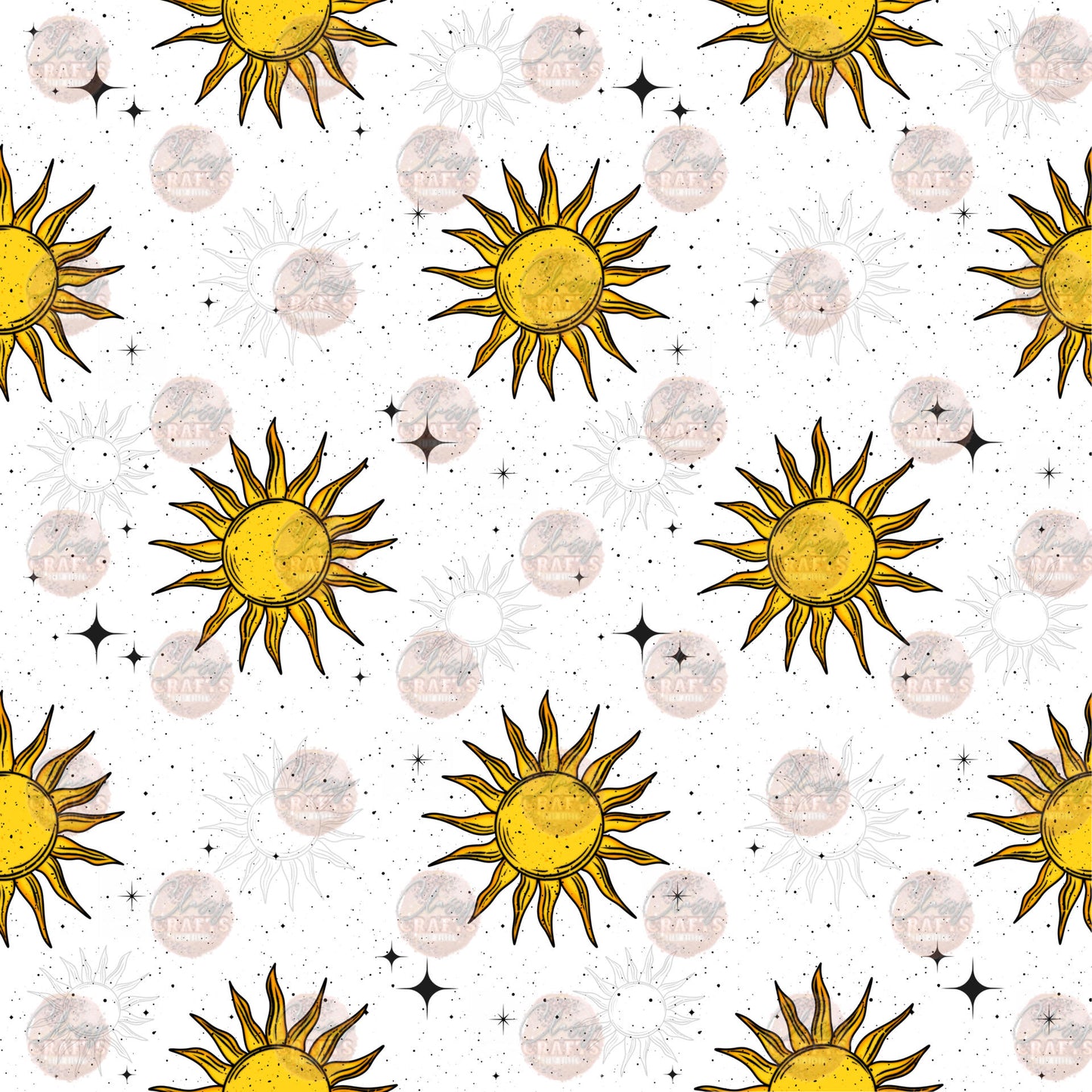Yellow Sun 2 Seamless Wrap - Sublimation Transfer