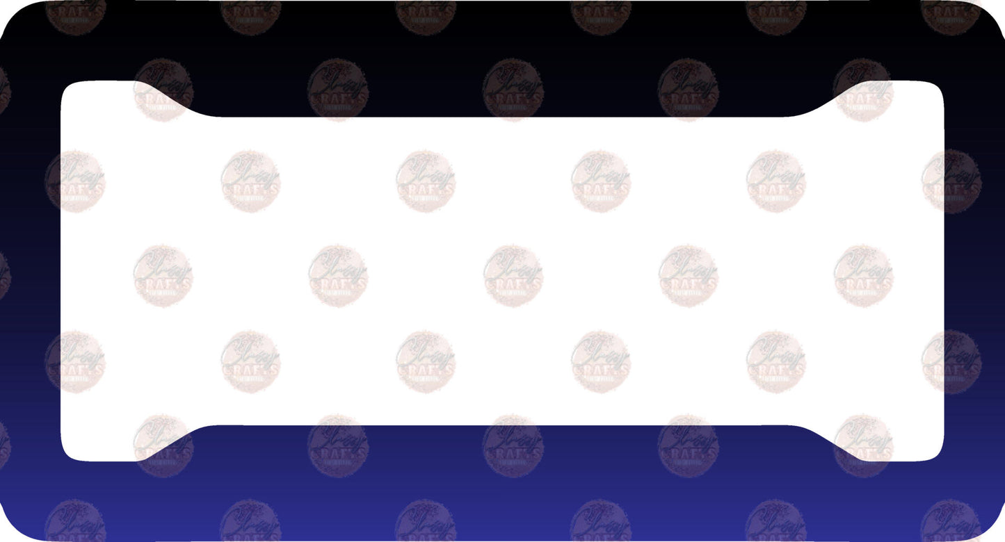 Black and Blue License Plate Frame - Sublimation Transfer